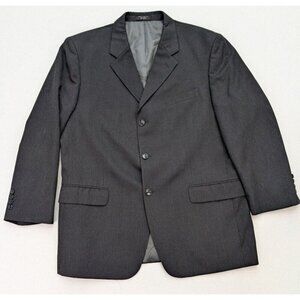 Jones New York Men's Blazer Jacket Size 44R Gray 100% Wool Sport Coat